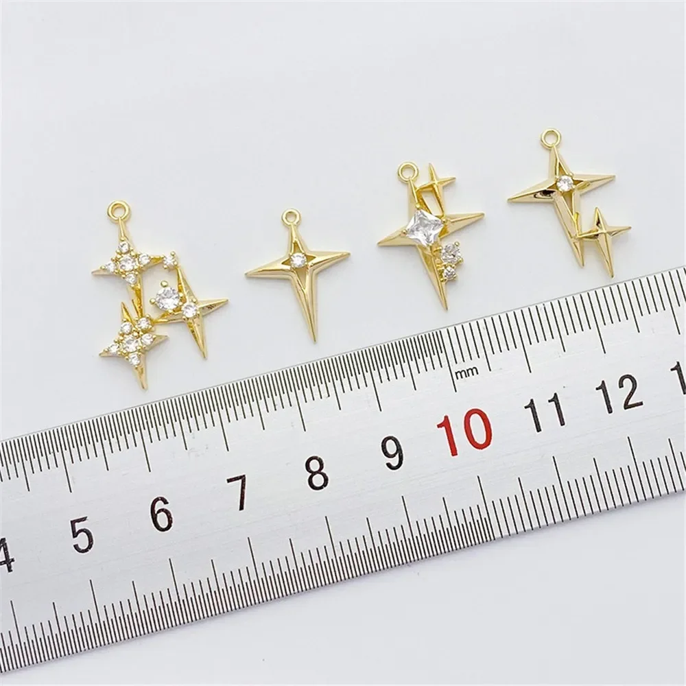 Cross Pendant Necklace Gold - 14K Altın kaplama Mikro kakma Zirkon
