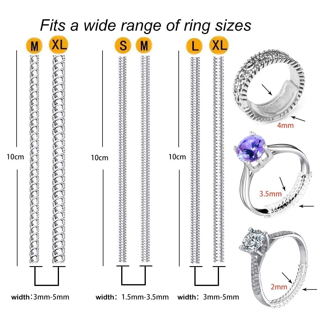 Rings - 6 adet/lot Yüzük Sıkıştırıcı Küçültücü Şeffaf