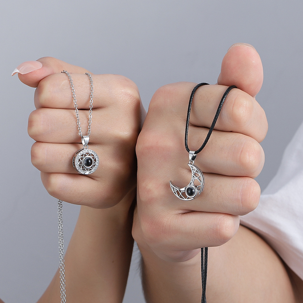 Magnetic Couple Matching Necklaces - 2 adet manyetik çift eşleşen kolye