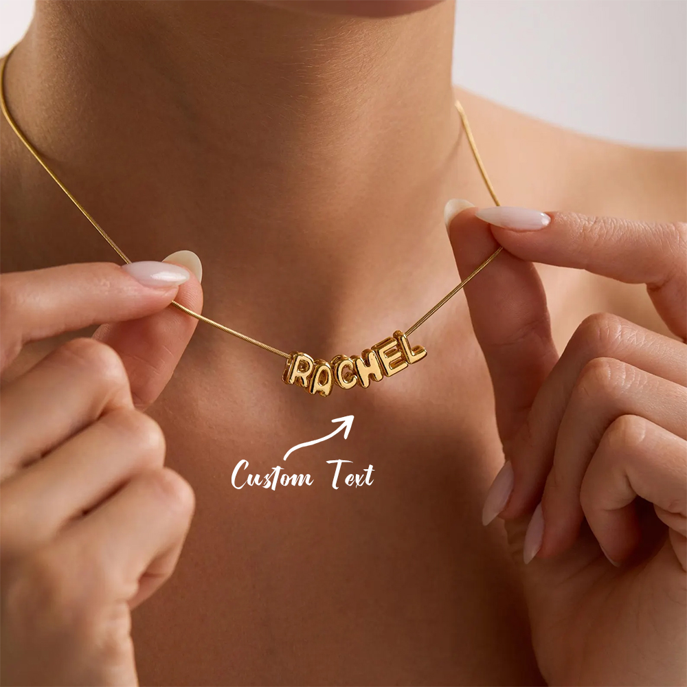 Kadınlar İçin Özel Balon Harfl - Custom Name Necklace Stainless Steel incelemesi ve fiyatı