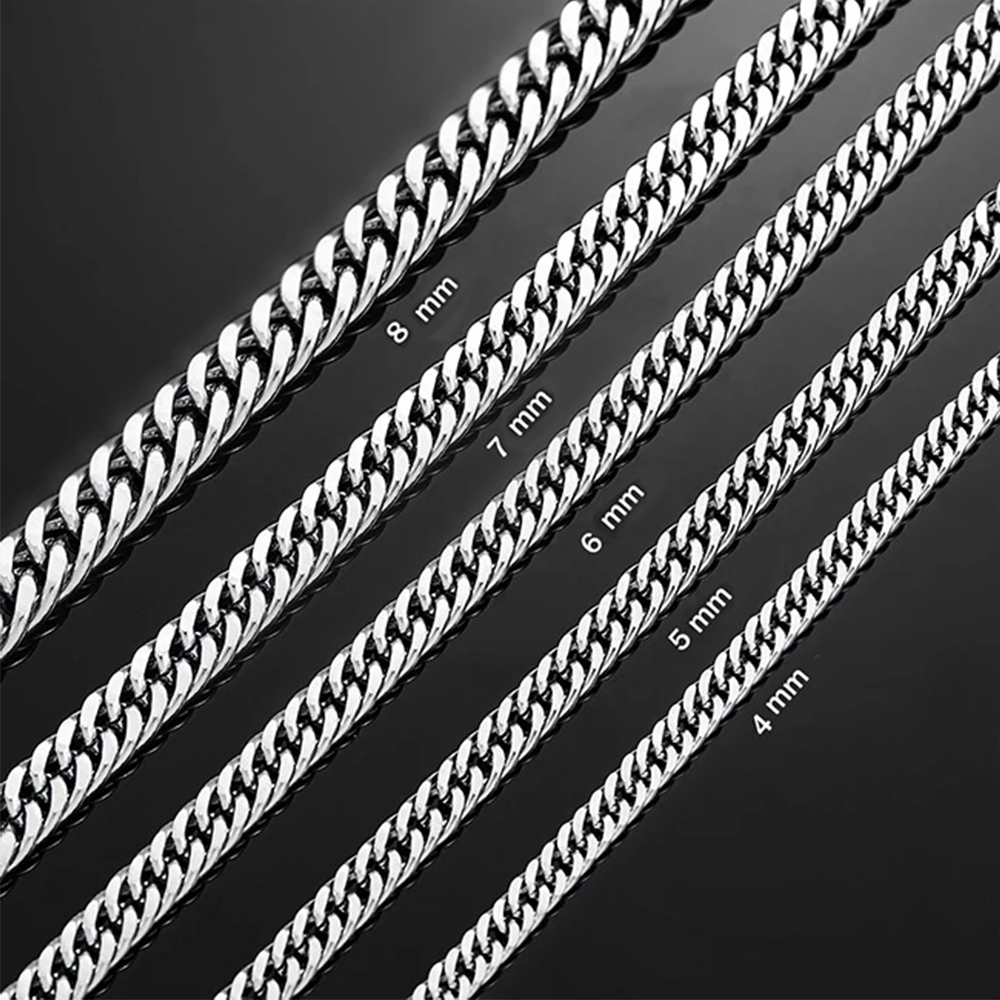 HİYEE 3mm/4mm/5mm/6mm/7mm/8mm  - Cuban Link Chain 12Mm incelemesi ve fiyatı