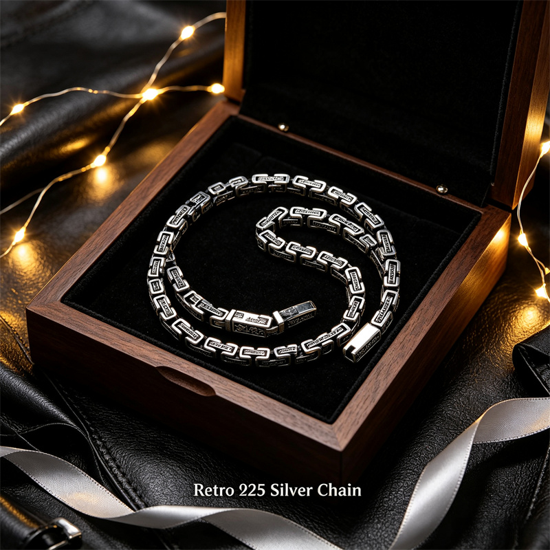 OUYADI 925 Ayar Gümüş Retro Ta - 925 Sterling Silver Chain Necklace Men incelemesi ve fiyatı