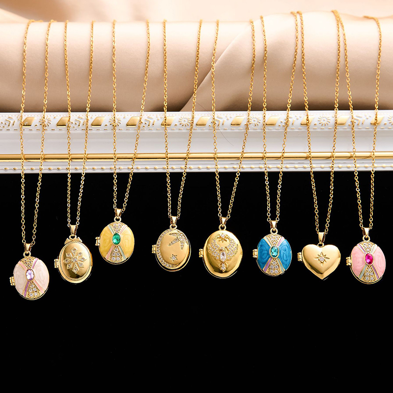 ANENJERY 316L Paslanmaz Çelik  - Heart Locket Necklace Photo incelemesi ve fiyatı