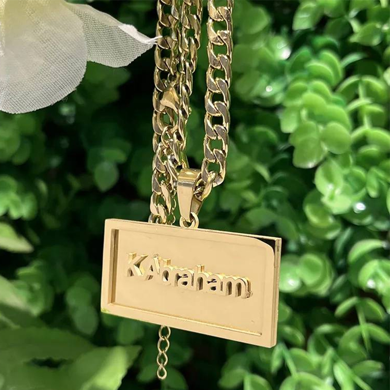 Özel ad Hip Hop kolye erkekler - Custom Name Necklace Stainless Steel incelemesi ve fiyatı