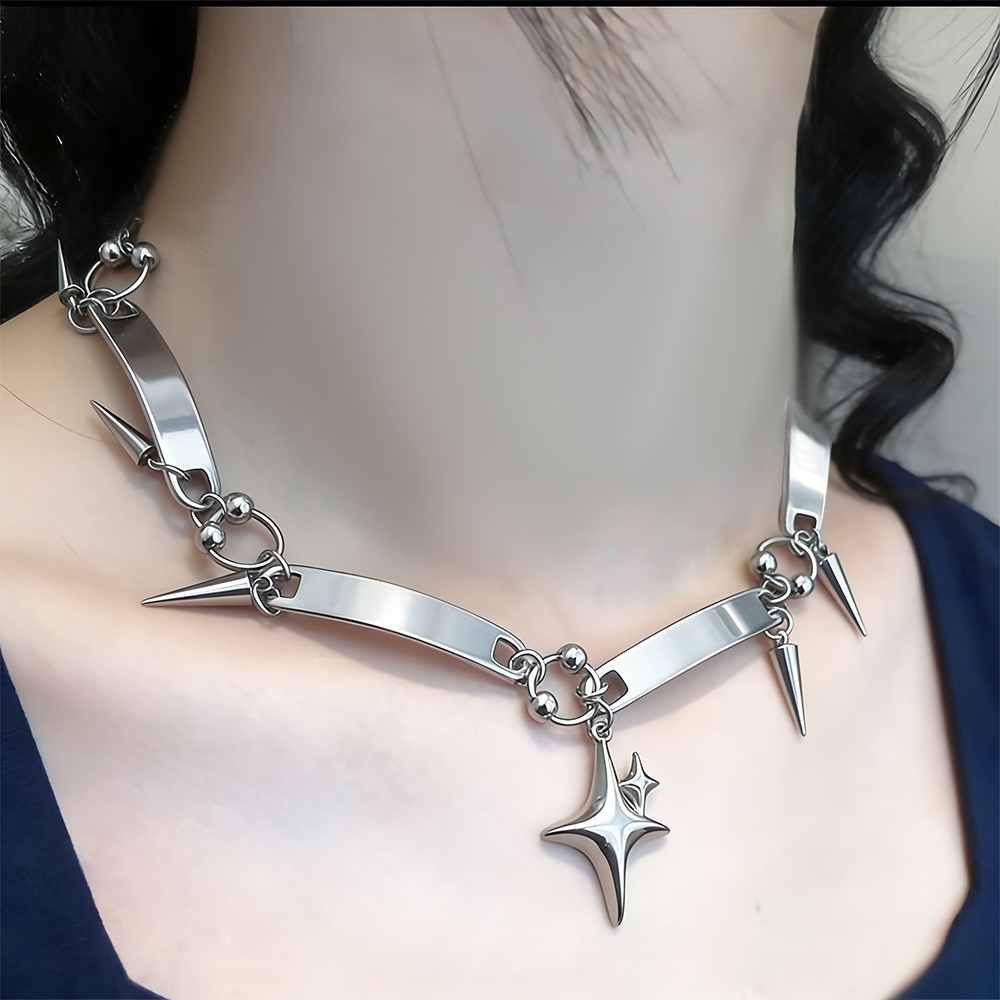 Y2k Yıldız Perçinli Gerdanlık  - Goth Punk Spike Choker incelemesi ve fiyatı