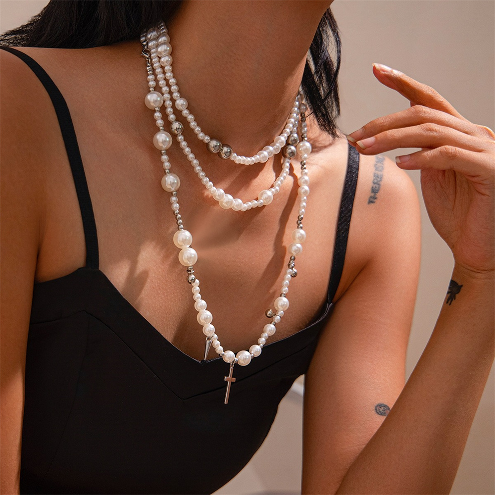 Çok katmanlı İmitasyon İnci Bo - Layered Pendant Necklace Aesthetic incelemesi ve fiyatı