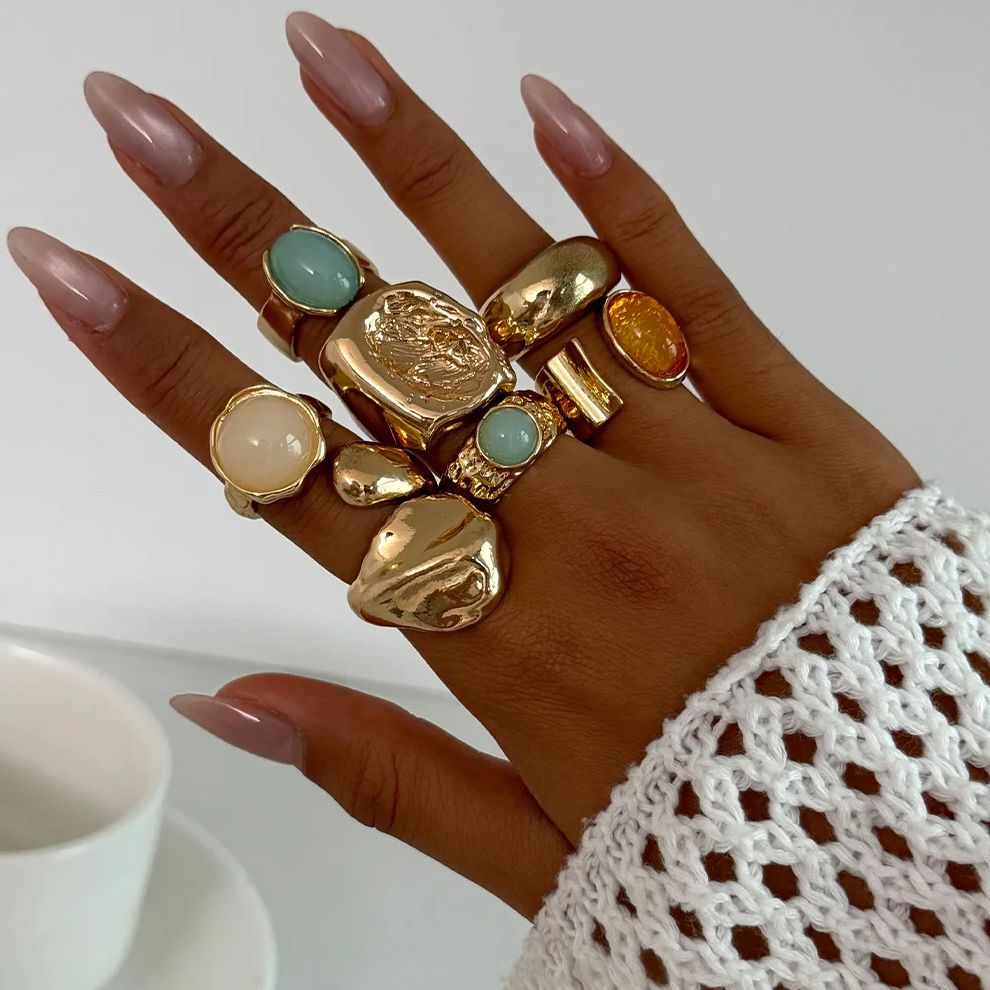 DIEZI 7 adet/takım Vintage Ren - Vintage Punk Knuckle Rings Set incelemesi ve fiyatı