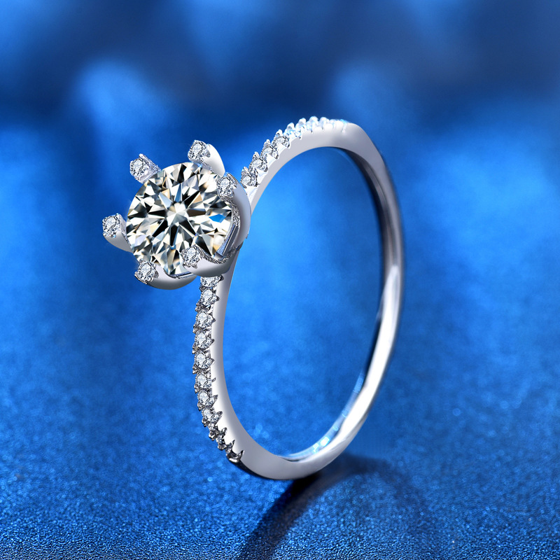 S925 Düğün Nişan Mozanit Yüzük - Moissanite Engagement Ring 1 Carat incelemesi ve fiyatı