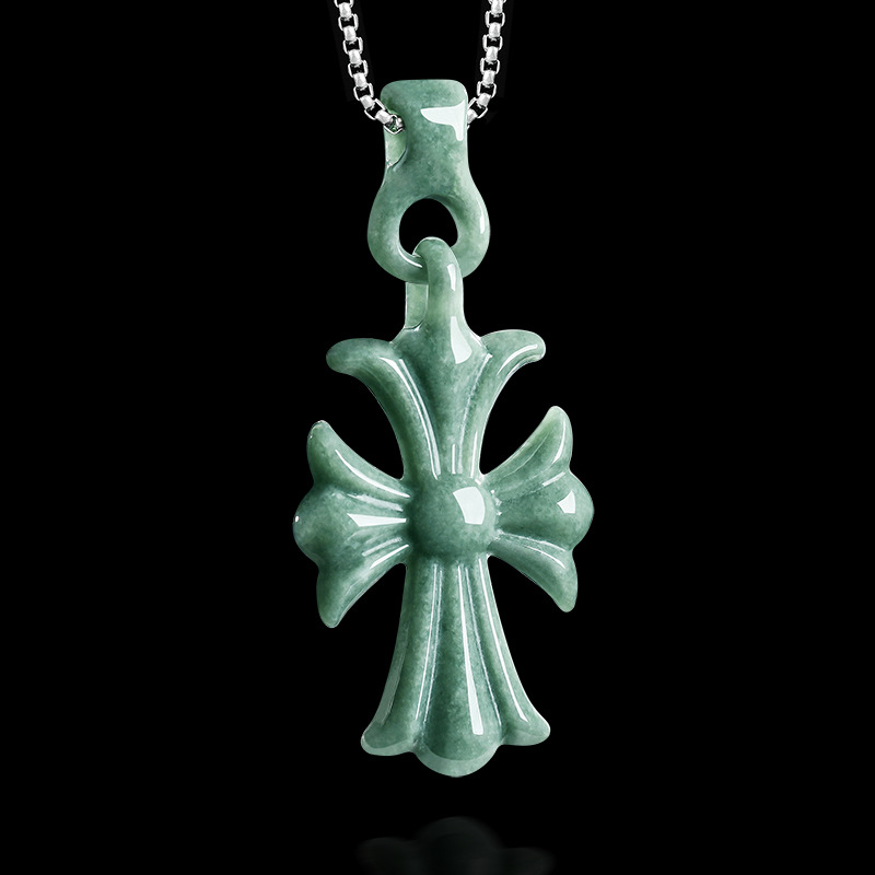 Doğal Birman Yeşim Taşı Haç Ko - Necklaces incelemesi ve fiyatı