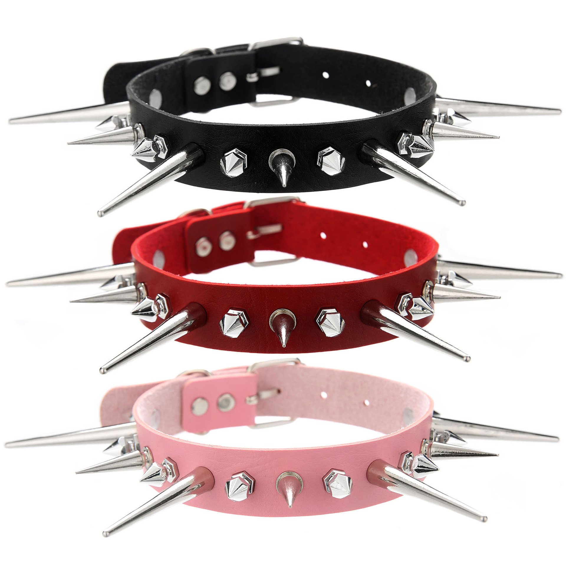 KMVEXO Punk uzun başak gerdanl - Goth Punk Spike Choker incelemesi ve fiyatı