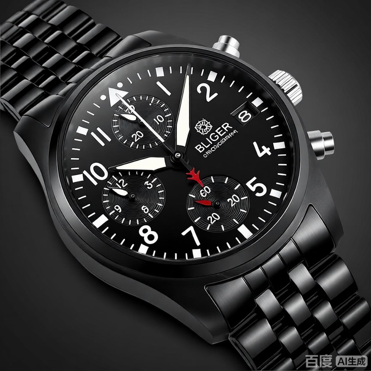 BLIGER Tam Siyah Fırçalanmış 3 - Watch Accessories incelemesi ve fiyatı