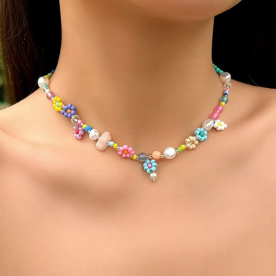 Boho basit boncuk taklit inci  - Pearl Choker Necklace Vintage incelemesi ve fiyatı