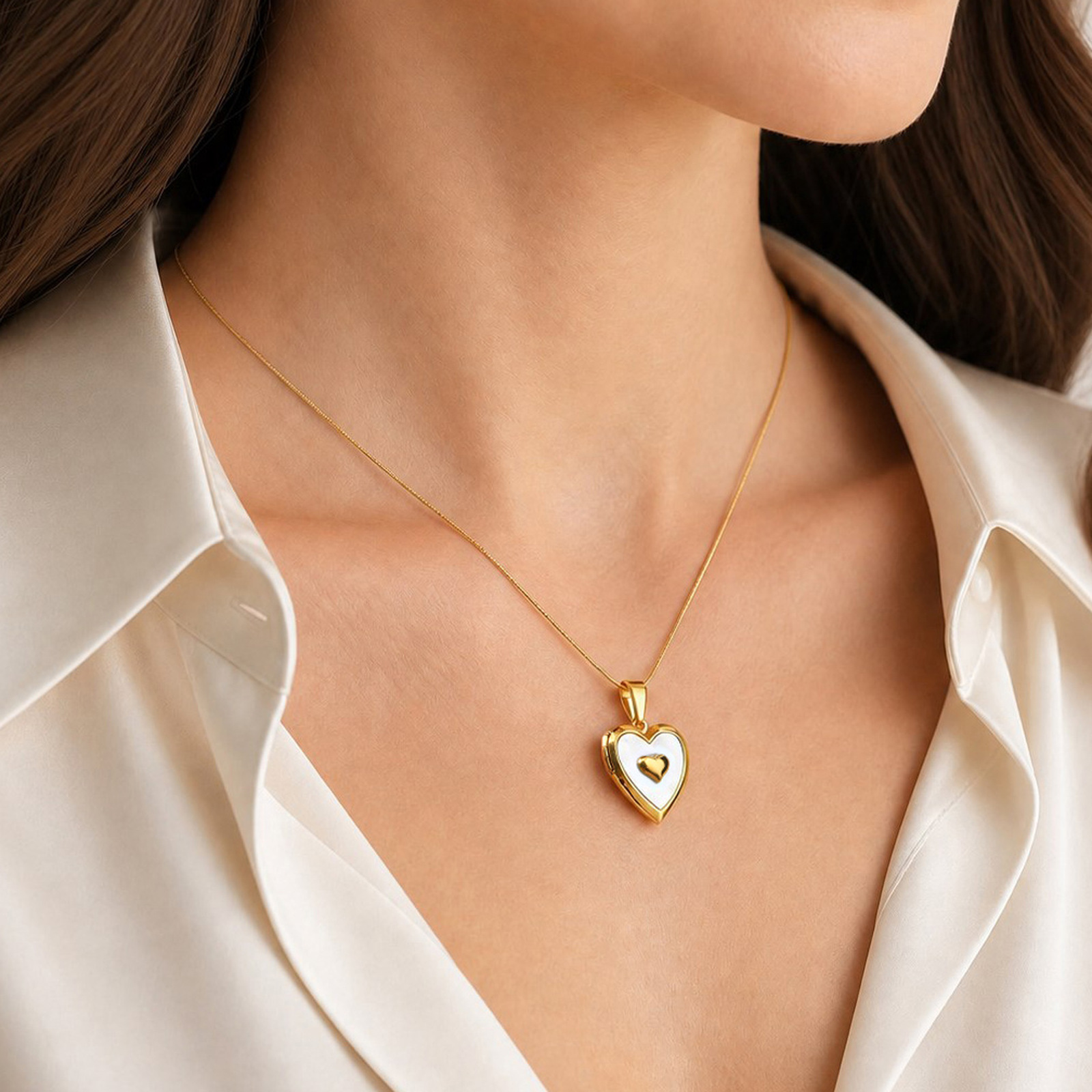 Kişiye Özel Fotoğraflı Kalp Şe - Heart Locket Necklace Photo incelemesi ve fiyatı
