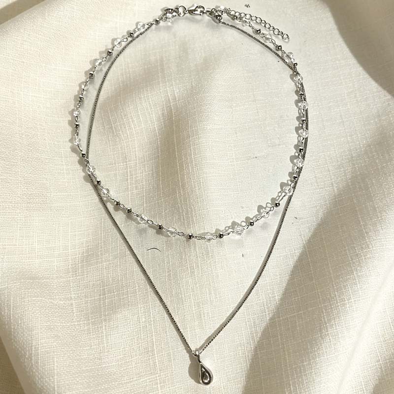 Yeni Moda Su Damlası Kolye Çif - Layered Pendant Necklace Aesthetic incelemesi ve fiyatı