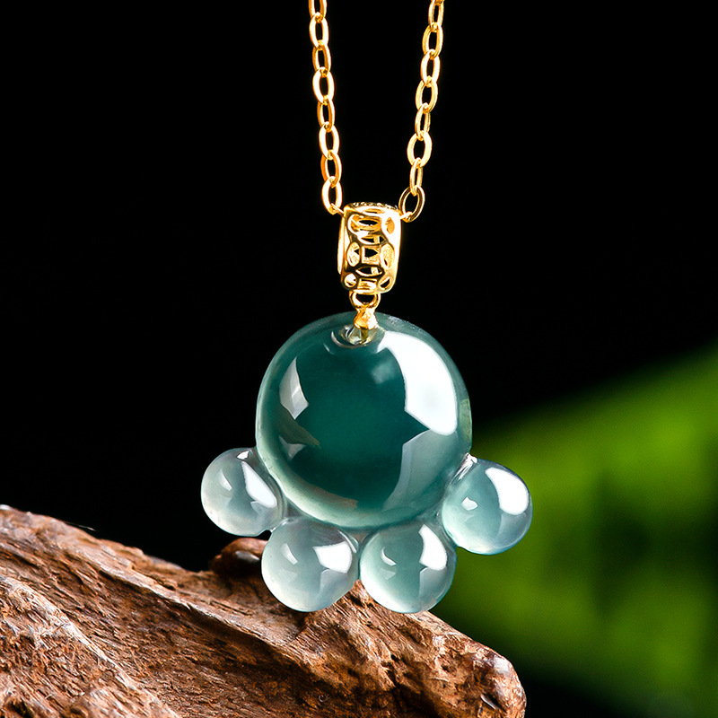 Doğal Gerçek Zümrüt Mavi Su Ye - Necklaces incelemesi ve fiyatı