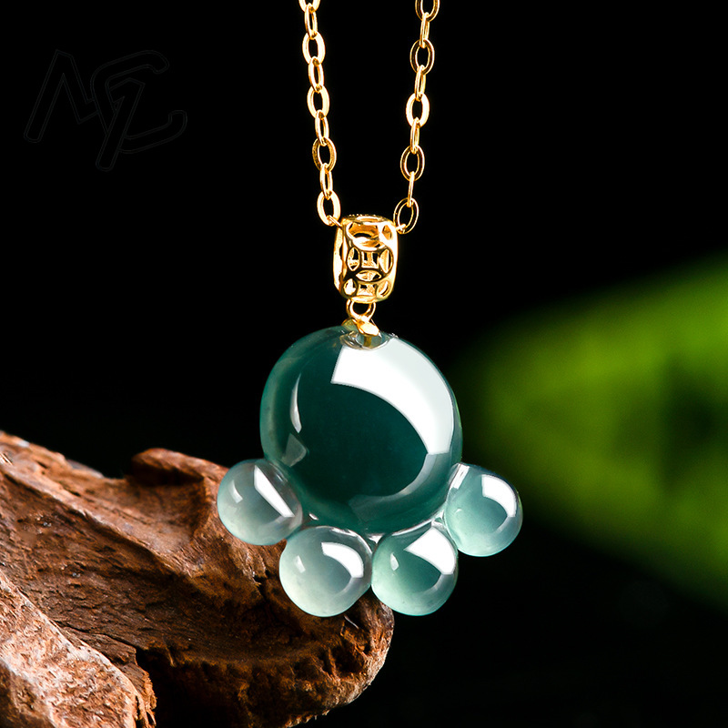 Doğal Gerçek Zümrüt Mavi Su Ye - Necklaces incelemesi ve fiyatı