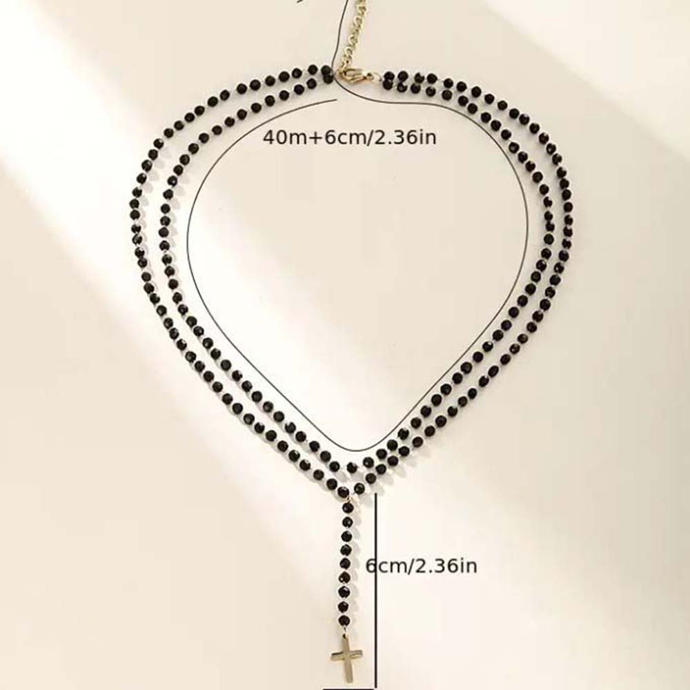 Gotik Çift Katmanlı Siyah Kris - Layered Pendant Necklace Aesthetic incelemesi ve fiyatı