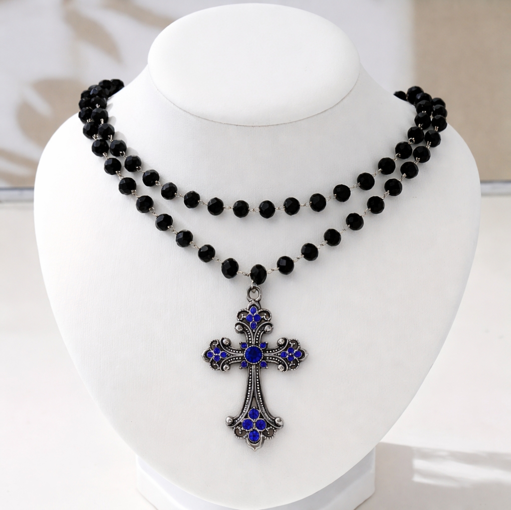 Y2K Grunge Gotik Katmanlı Haç  - Layered Pendant Necklace Aesthetic incelemesi ve fiyatı
