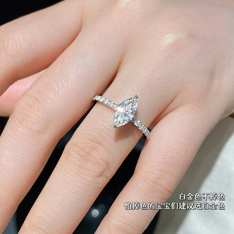 Lüks Gerçek 1 Karat D Renk Mar - Moissanite Engagement Ring 1 Carat incelemesi ve fiyatı