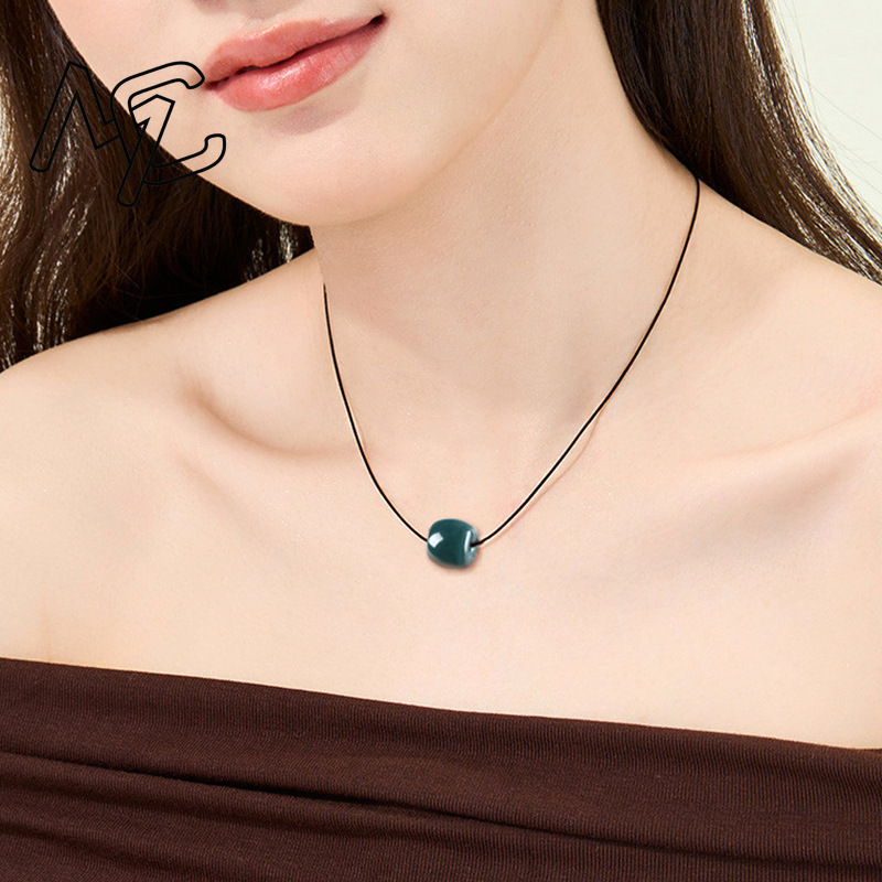 Doğal Myanmar Zümrüt Derin Mav - Necklaces incelemesi ve fiyatı